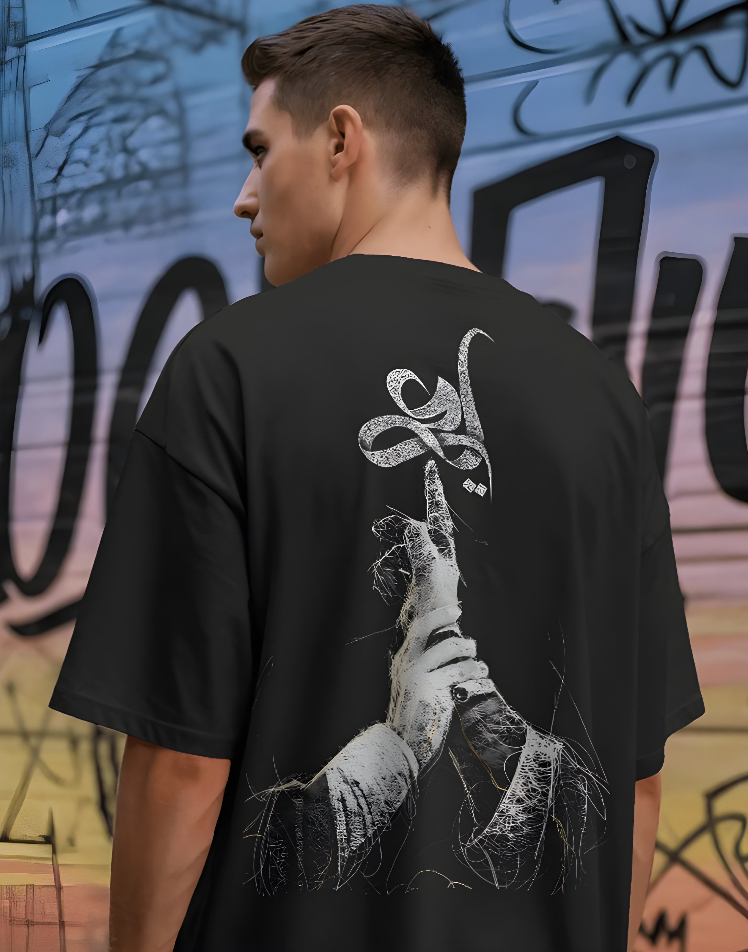 ALI overvized Tshirt ,Unisex (BLACK)