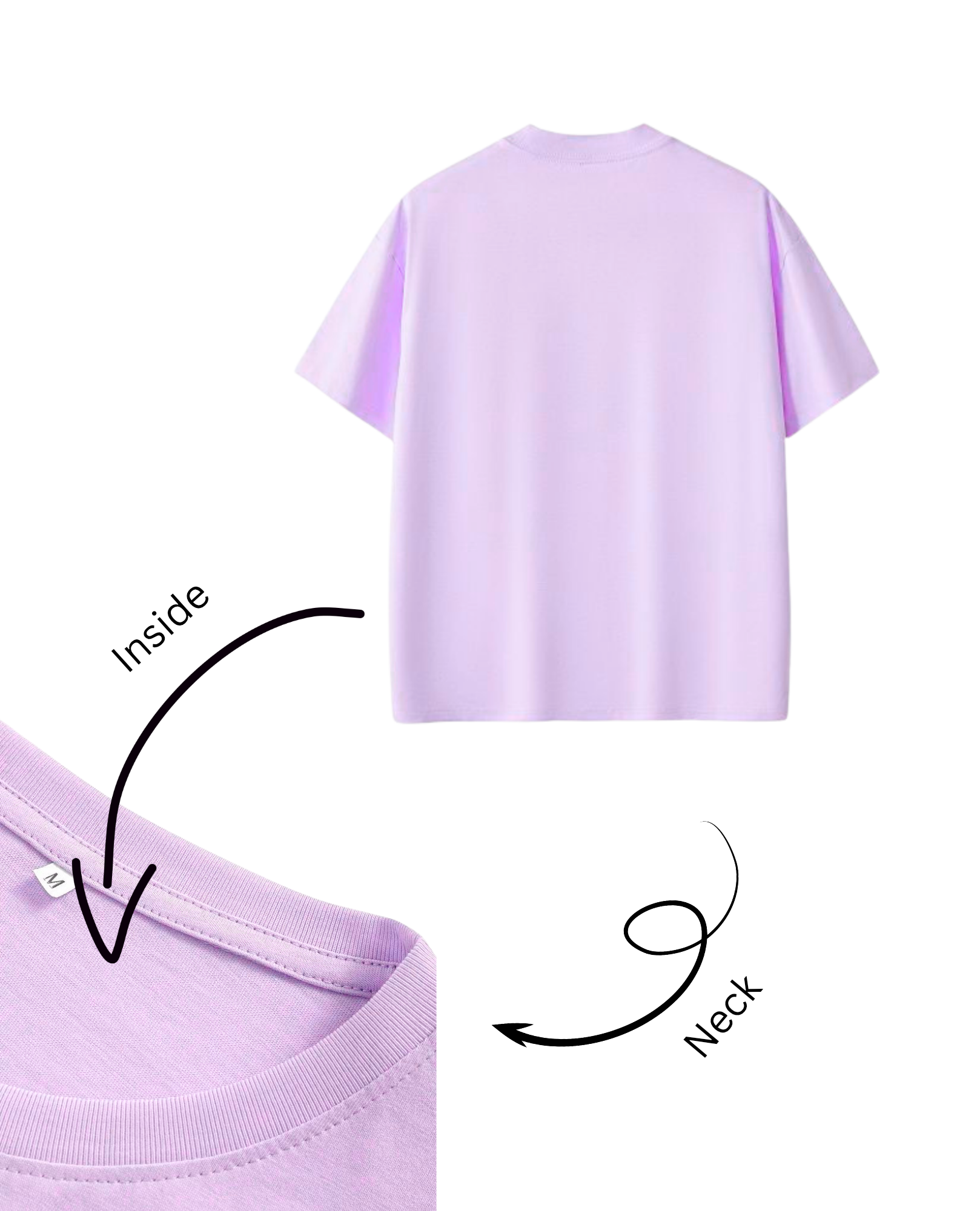 Lavender Premium Plain Oversize,Unisex T-shirt