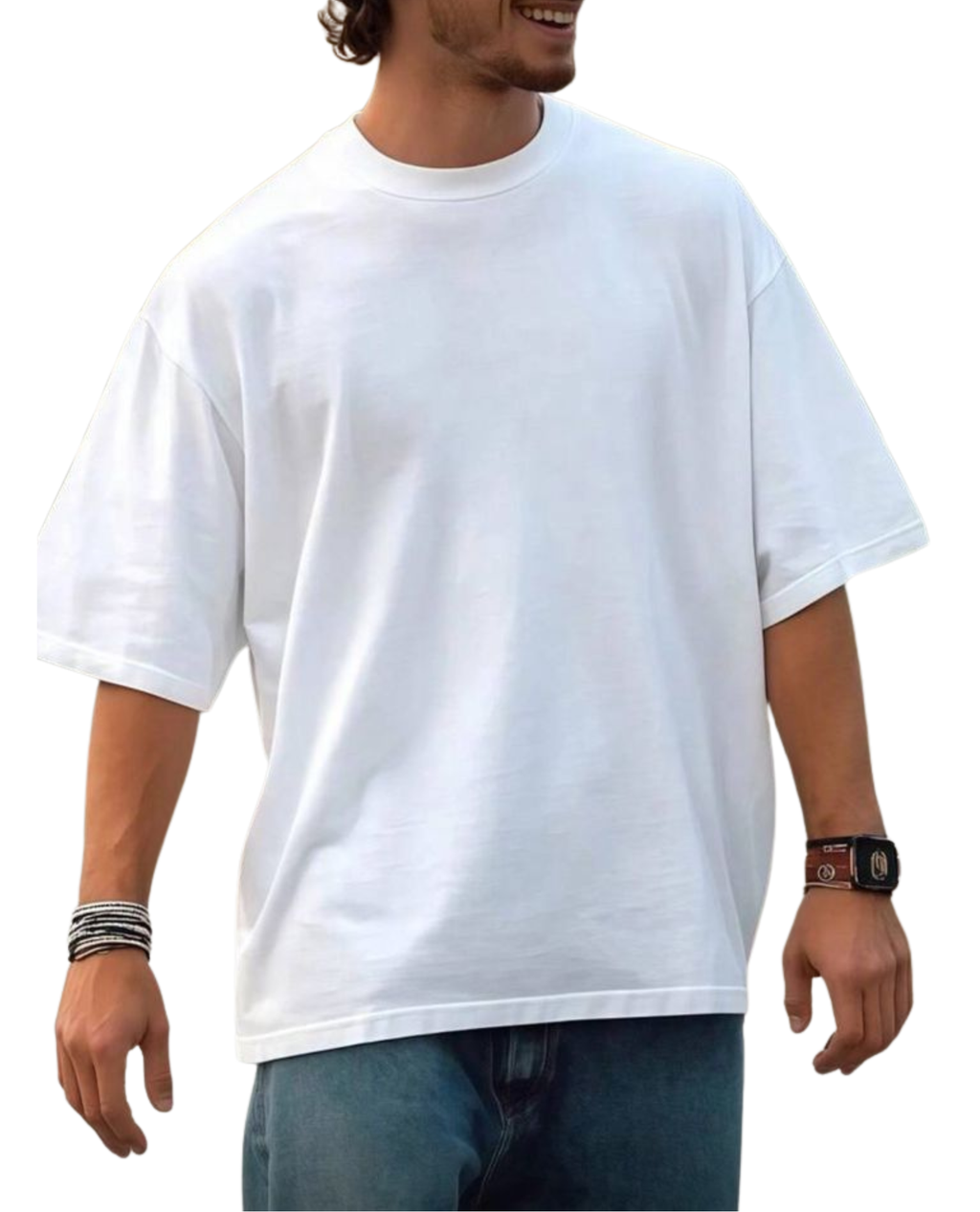 White Premium Plain Oversize,Unisex T-shirt