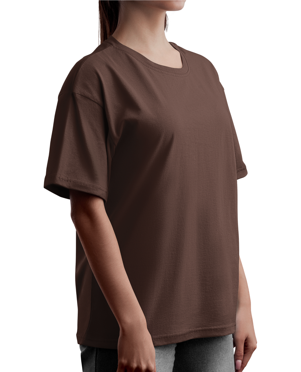 Brown Premium plain Oversize, Unisex T-shirt