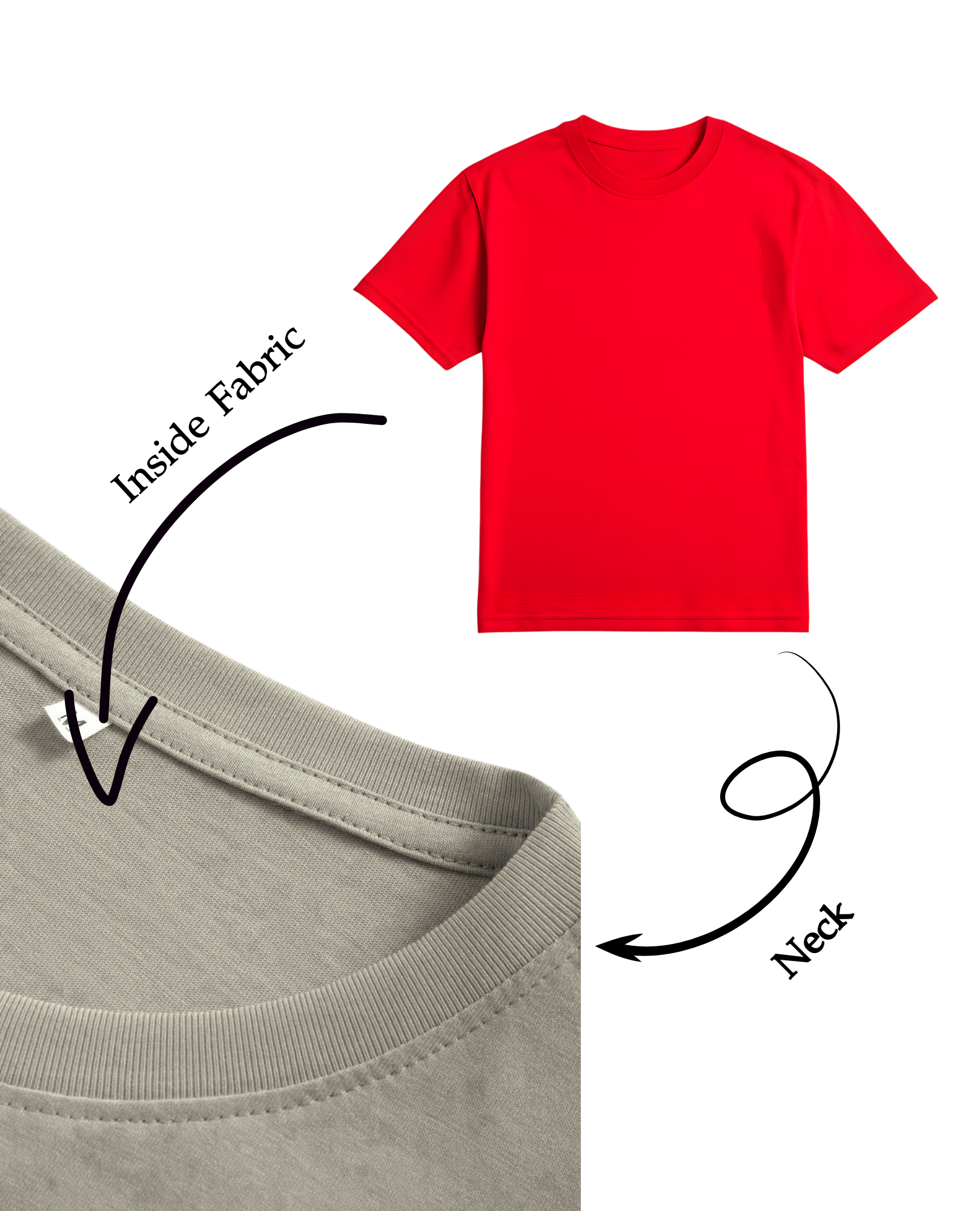 Red Premium Plain Oversize, Unisex T-shirt