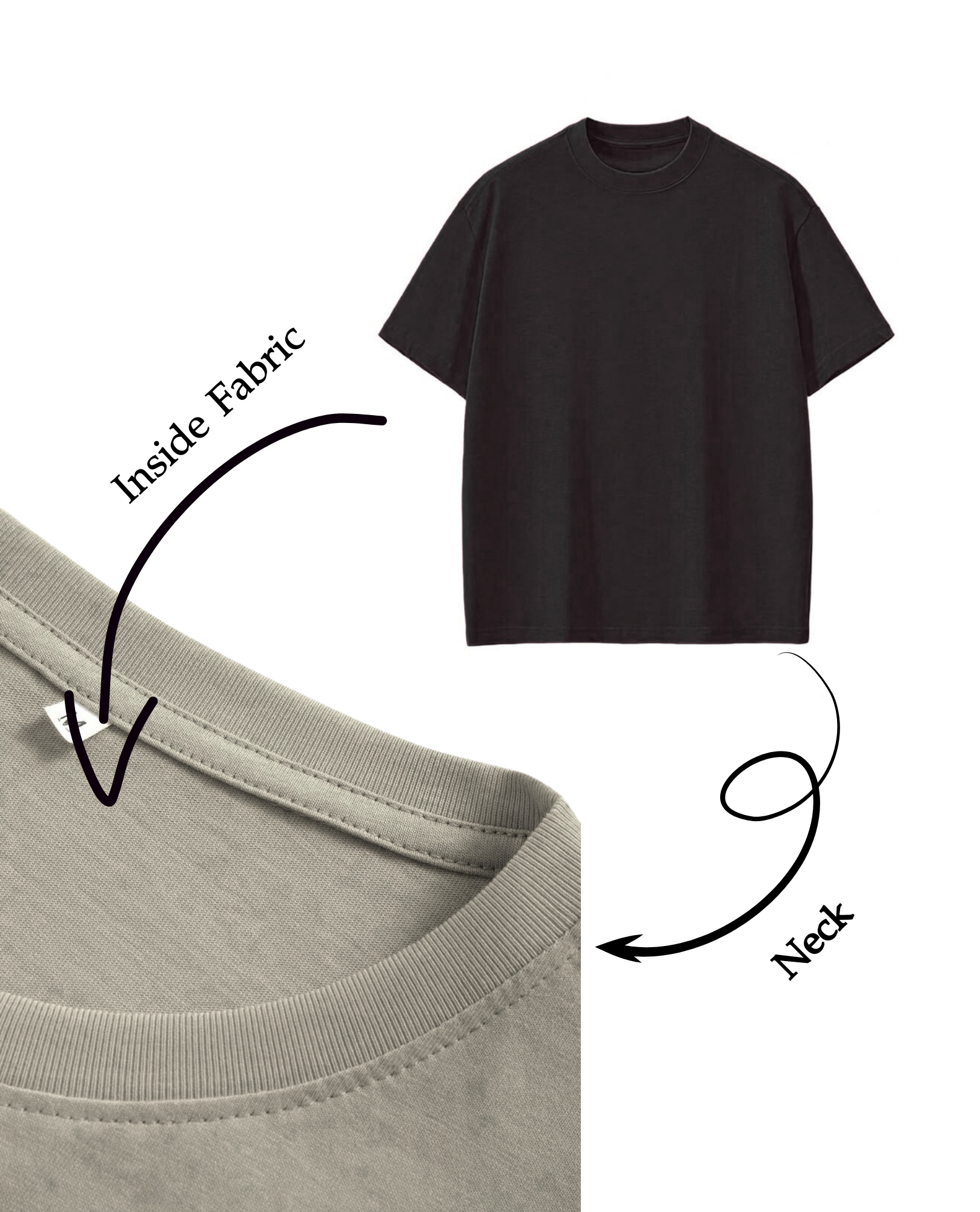 Black Premium Plain Oversize,Unisex T-shirt