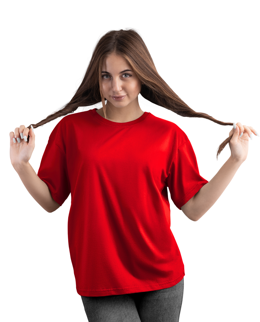 Red Premium Plain Oversize, Unisex T-shirt