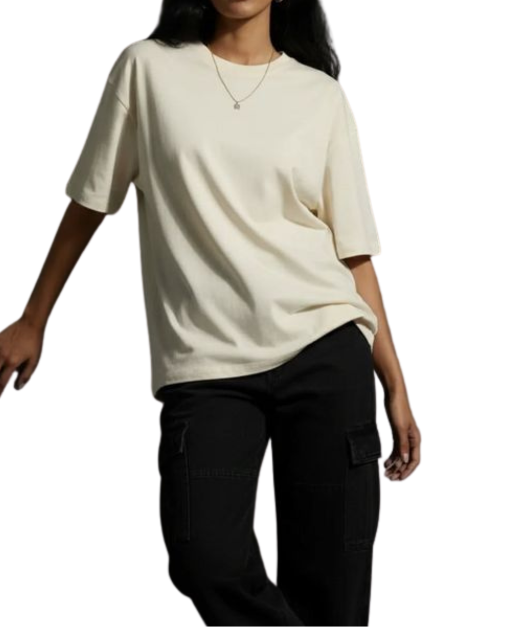 Off White Premium Plain Oversize, Unisex T-shirt