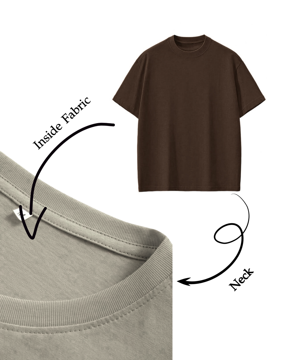 Brown Premium plain Oversize, Unisex T-shirt